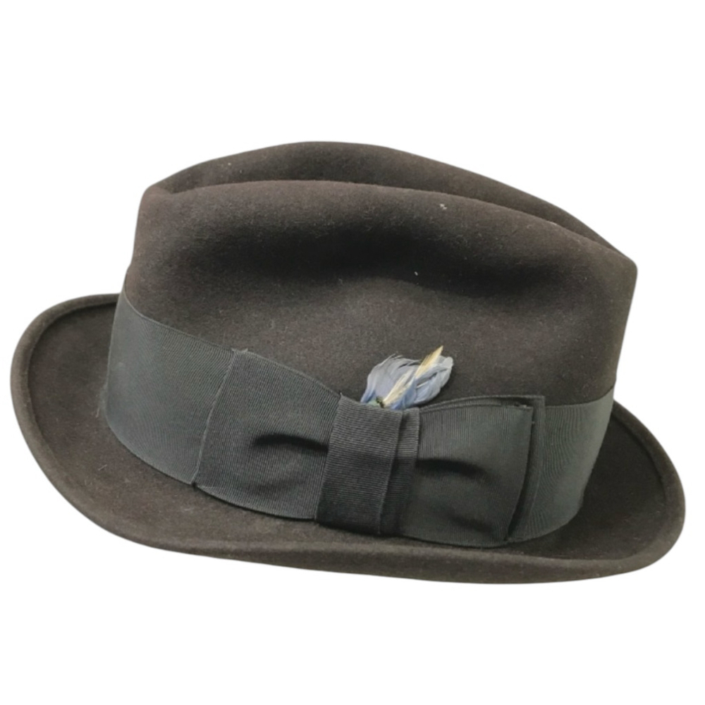 Vintage Bond Royal Quality Mens Fedora Brown 6 7/8” Vintage Grandpa Hat